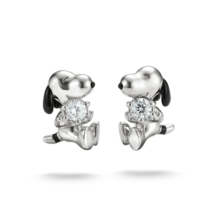 THOMAS SABO Snoopy Stud Earrings White Zirconia TH2348