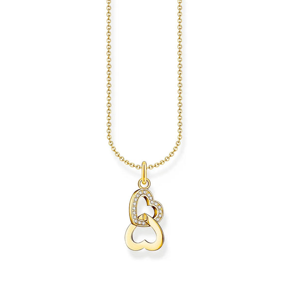 THOMAS SABO NECKLACE with Intertwined Hearts Pendant - Gold TKE2267Y