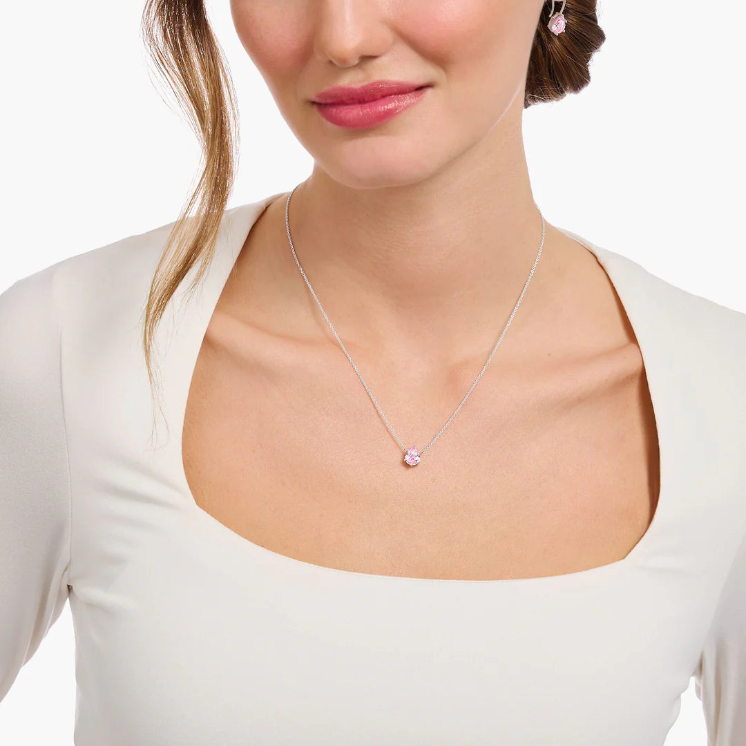 THOMAS SABO NECKLACE with Pink Drop-Shaped Pendant TKE2213P