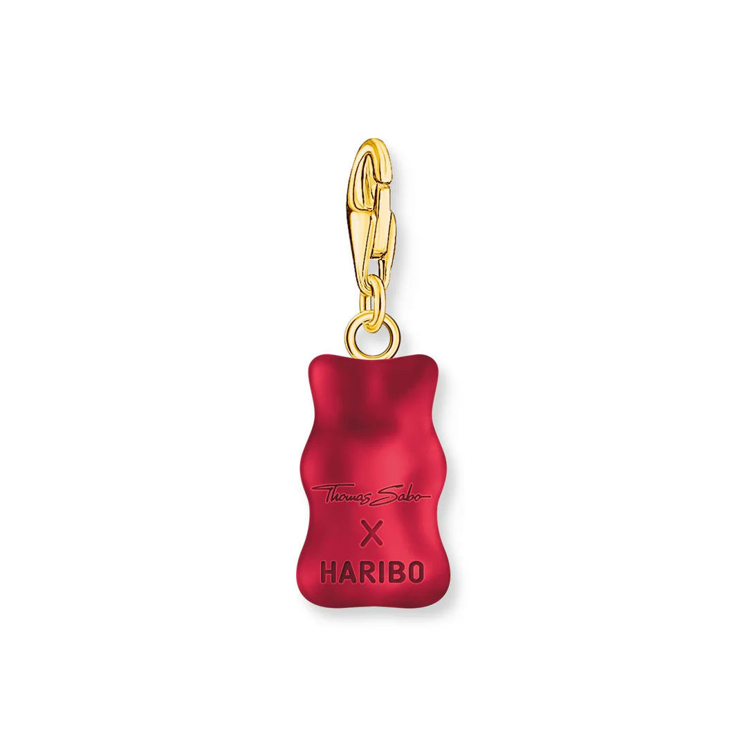 THOMAS SABO Gold-plated Charm Pendant Strawberry Red Gold Bear CC2190