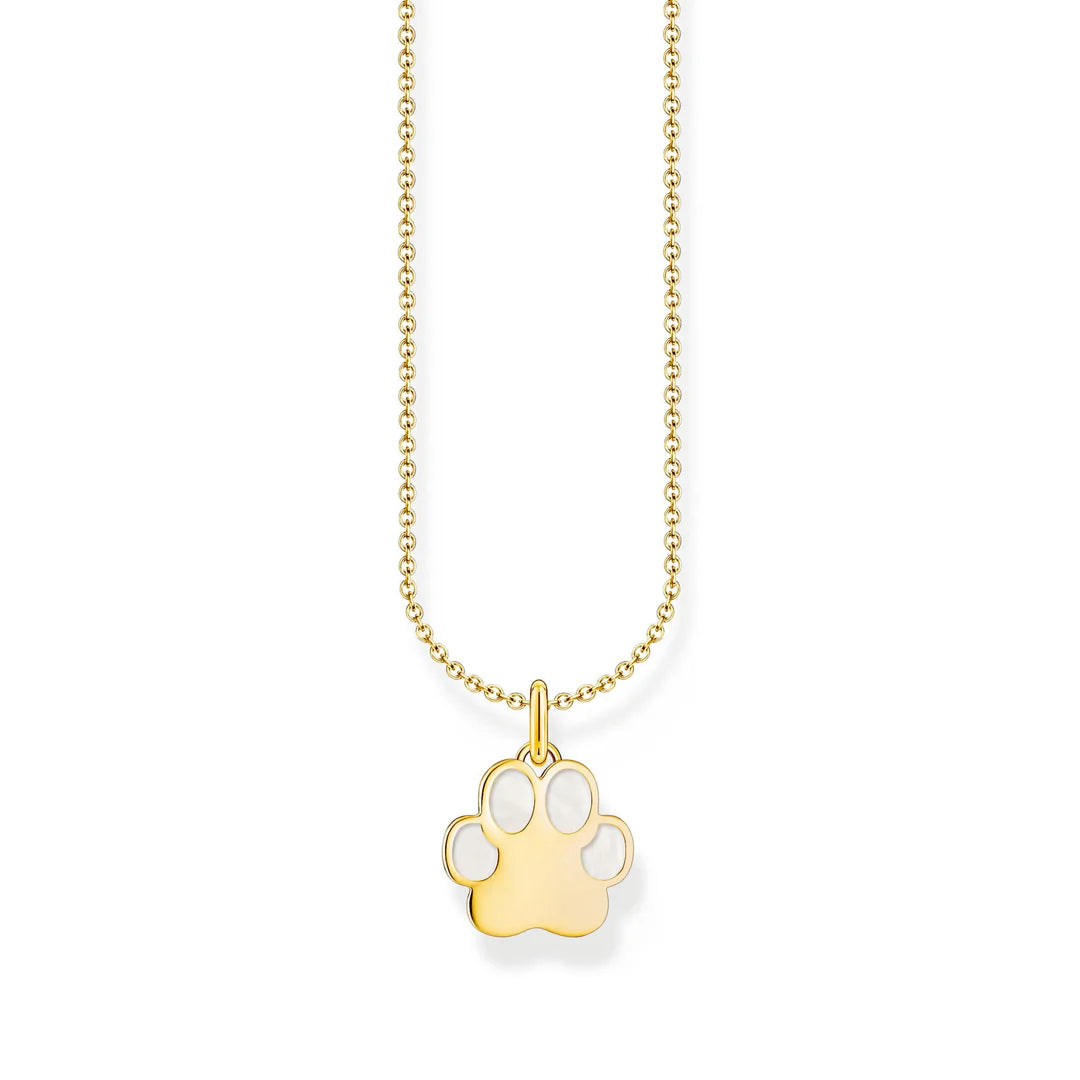 THOMAS SABO NECKLACE with Paw Pendant and Cold Enamel - Gold TKE2266Y