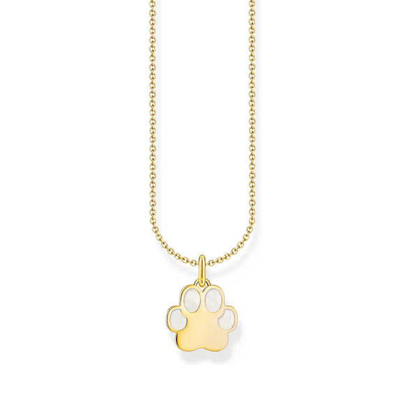 THOMAS SABO NECKLACE with Paw Pendant and Cold Enamel - Gold TKE2266Y