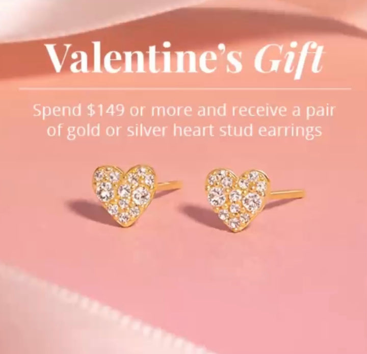 Ania Haie Gold Heart Stud Earrings E074-01G