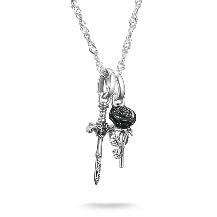 THOMAS SABO Sword and Rose Zirconia Necklace TKE2352