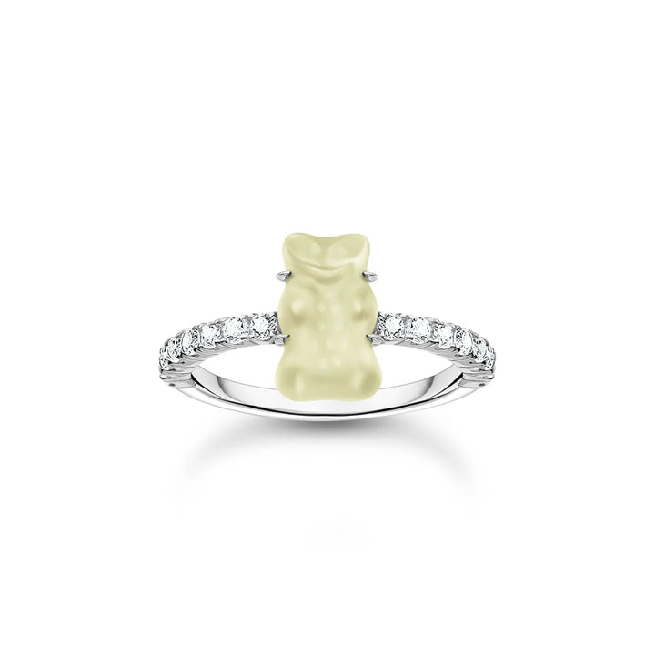 Thomas Sabo Silver Ring with Pineapple White Mini Goldbear TR2459W