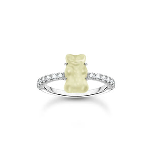 Thomas Sabo Silver Ring with Pineapple White Mini Goldbear TR2459W