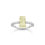 Thomas Sabo Silver Ring with Pineapple White Mini Goldbear TR2459W