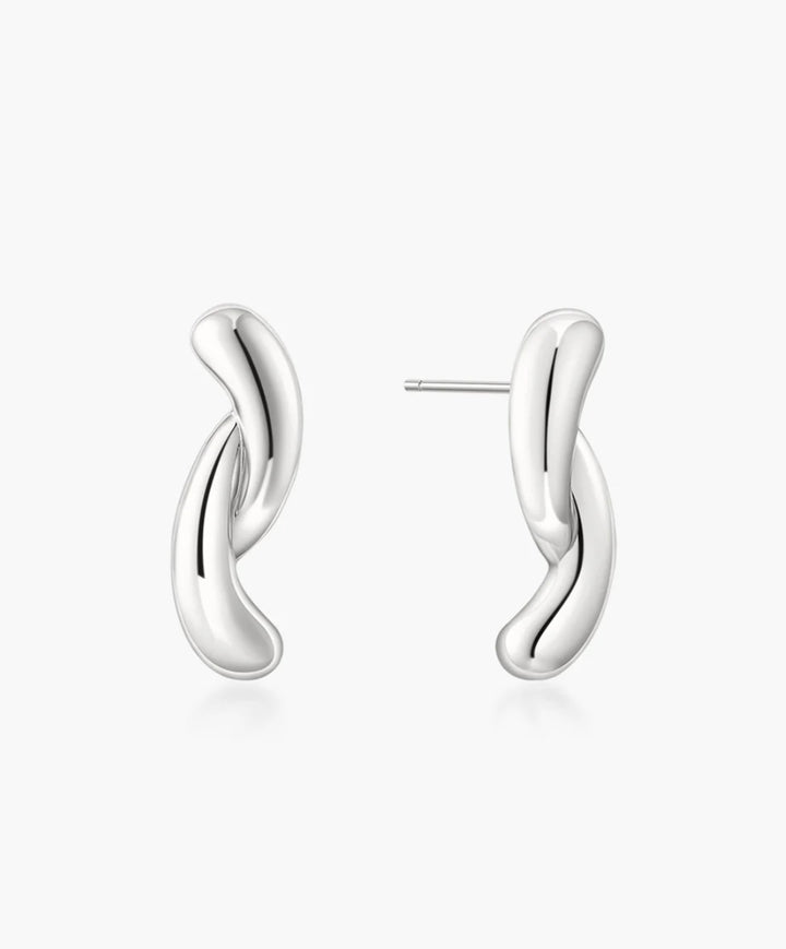 Ania Haie Silver Twist Stud Earrings E077-05H