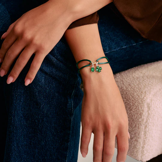 THOMAS SABO Connect Textile Bracelet Green TC1210GRY