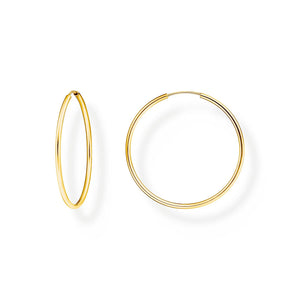 THOMAS SABO MEDIUM HOOP EARRINGS - Gold Plated TCR728Y