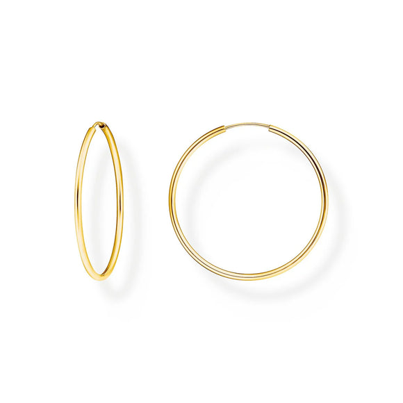 THOMAS SABO MEDIUM HOOP EARRINGS - Gold Plated TCR728Y