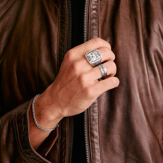 THOMAS SABO Horse Head Signet Ring with Zirconia Stones TR2533B