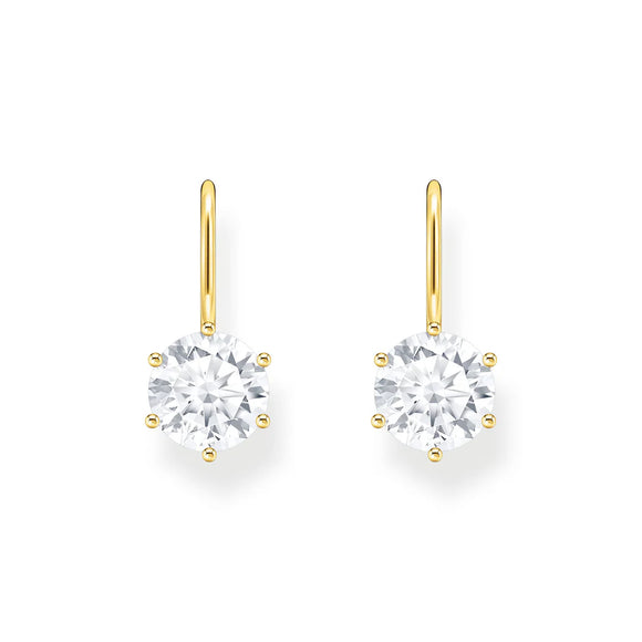 THOMAS SABO EARRINGS with White Zirconia - Gold TH2287Y