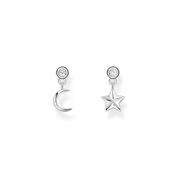 THOMAS SABO EAR STUDS With Sun And Moon - SILVER TH2293