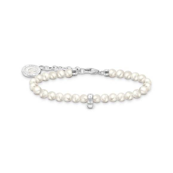 THOMAS SABO Member Charm Bracelet with White Freshwater Pearls TA2141WH