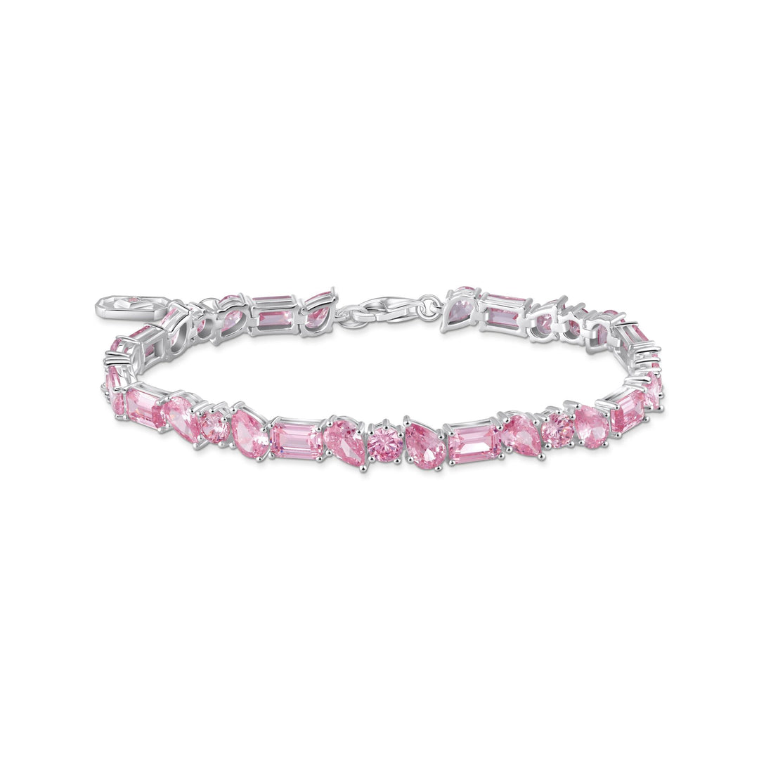 THOMAS SABO Heritage Glam Pink Tennis Bracelet Narrow TA2144P