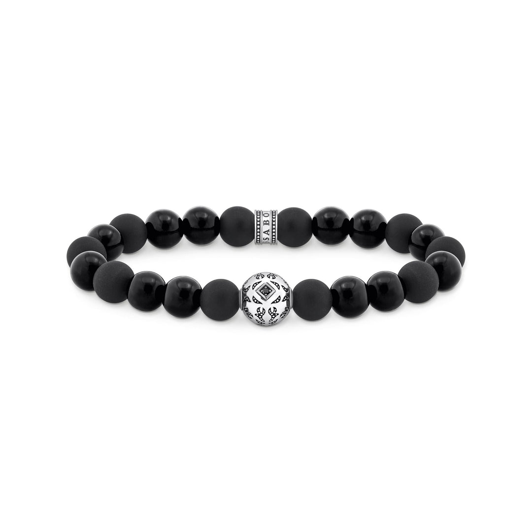 THOMAS SABO Beads Bracelet Made from Obsidian TA2145BL