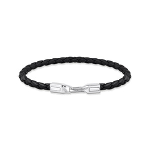 THOMAS SABO Bracelet with Braided, Black Leather TA2147BL