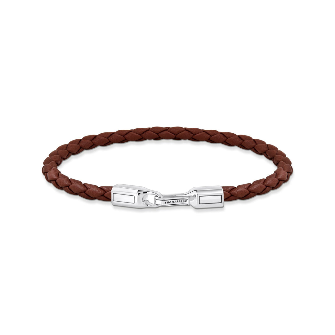 THOMAS SABO Bracelet with Braided, Brown Leather TA2147BR