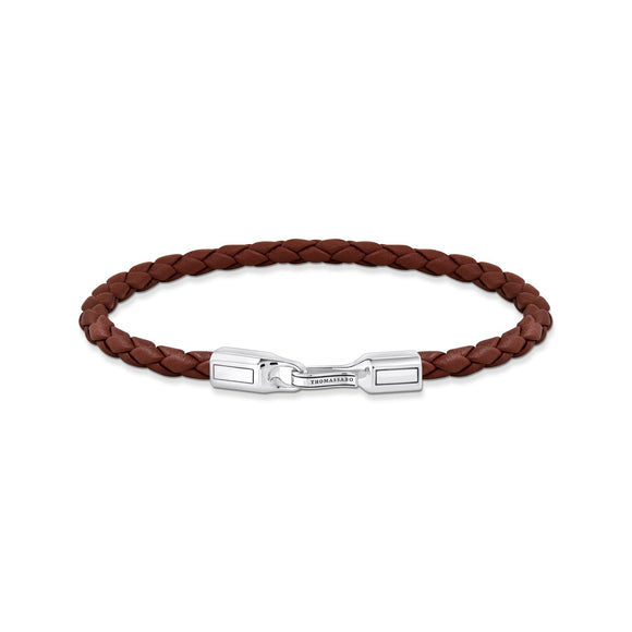 THOMAS SABO Bracelet with Braided, Brown Leather TA2147BR