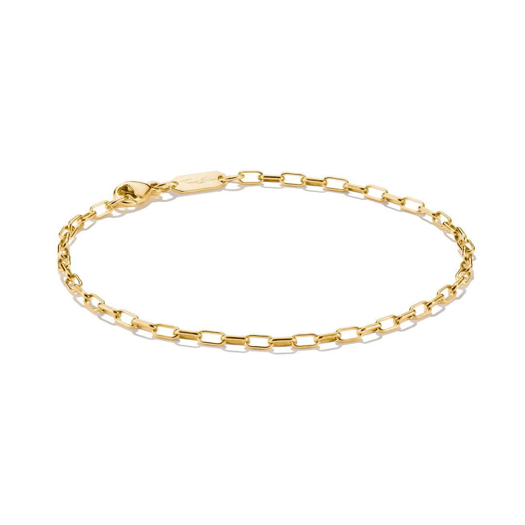 Thomas Sabo Gold-Tone Stainless Steel Paperclip Bracelet 2.3mm TA2206SY