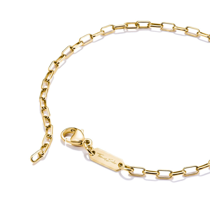 Thomas Sabo Gold-Tone Stainless Steel Paperclip Bracelet 2.3mm TA2206SY