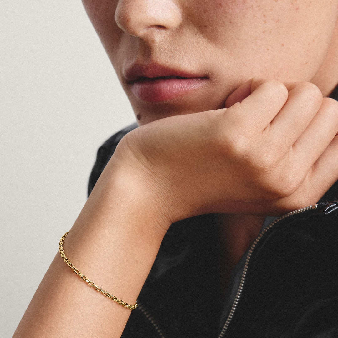 Thomas Sabo Gold-Tone Stainless Steel Paperclip Bracelet 2.3mm TA2206SY