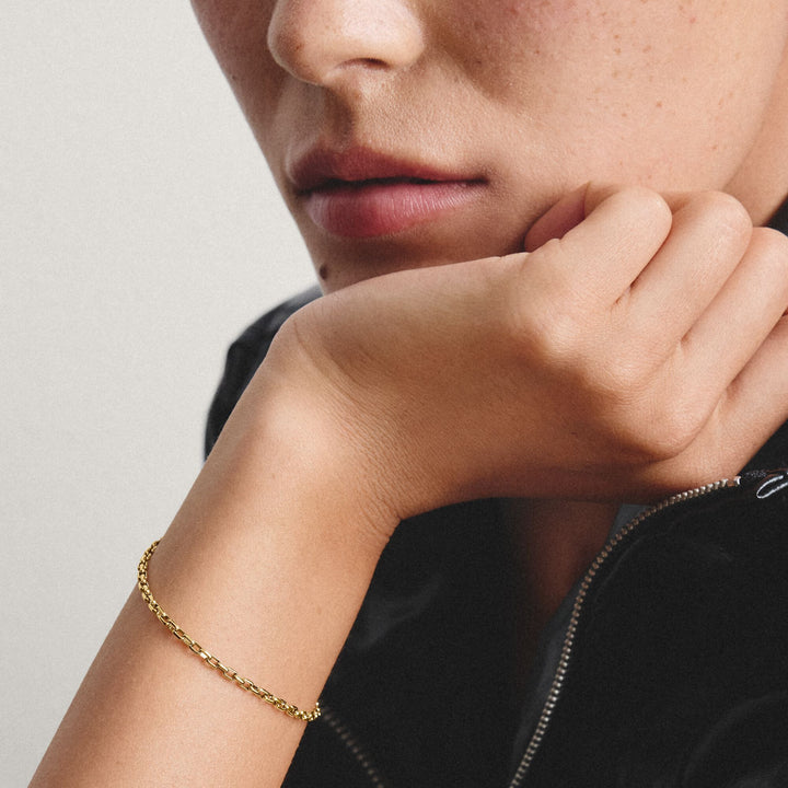 Thomas Sabo Gold-Tone Stainless Steel Paperclip Bracelet 2.3mm TA2206SY