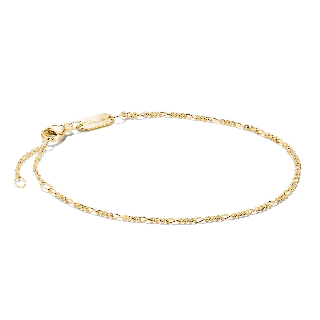 Thomas Sabo Gold-Tone Stainless Steel Figaro Bracelet 1.4mm TA2207SY