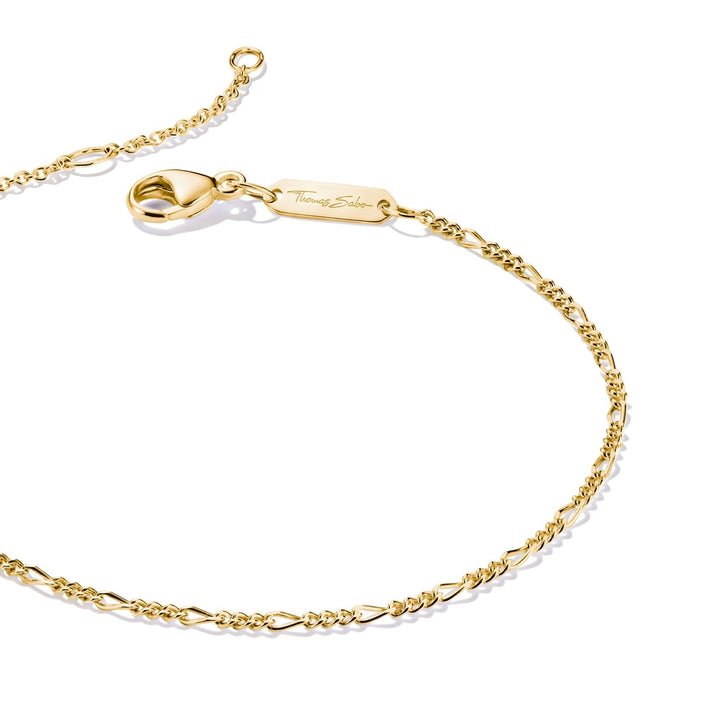 Thomas Sabo Gold-Tone Stainless Steel Figaro Bracelet 1.4mm TA2207SY