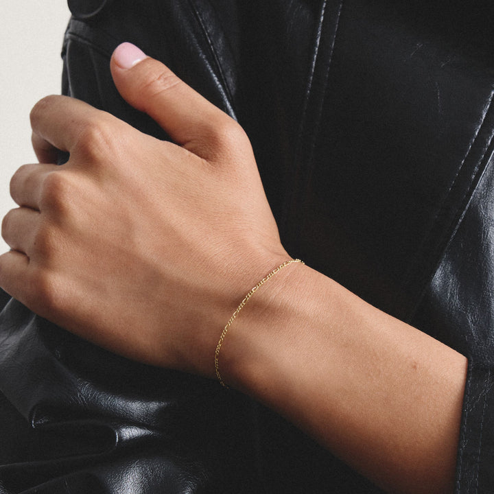 Thomas Sabo Gold-Tone Stainless Steel Figaro Bracelet 1.4mm TA2207SY