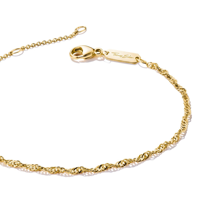 Thomas Sabo Gold-Tone Stainless Steel Singapore Bracelet 1.7mm TA2208SY