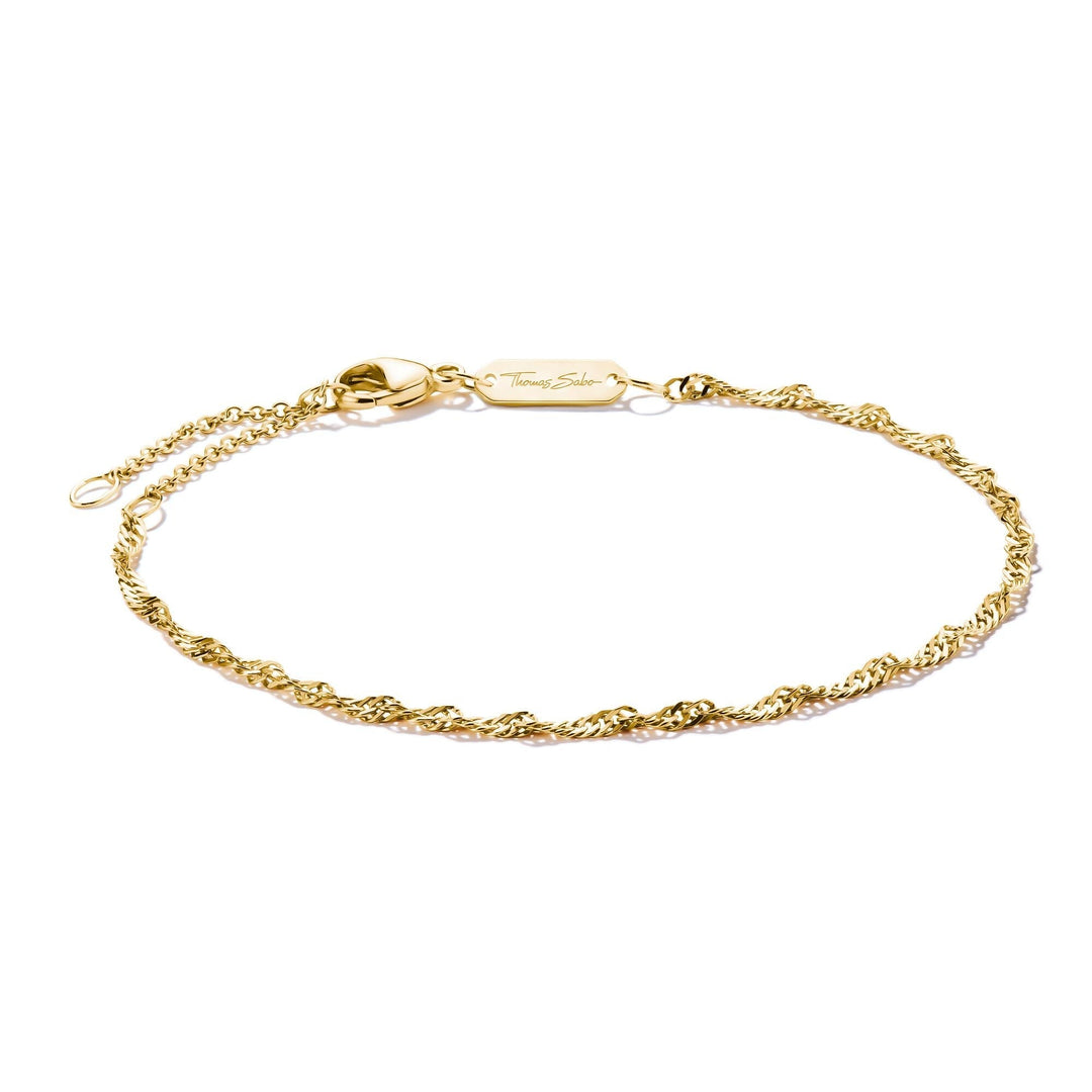 Thomas Sabo Gold-Tone Stainless Steel Singapore Bracelet 1.7mm TA2208SY
