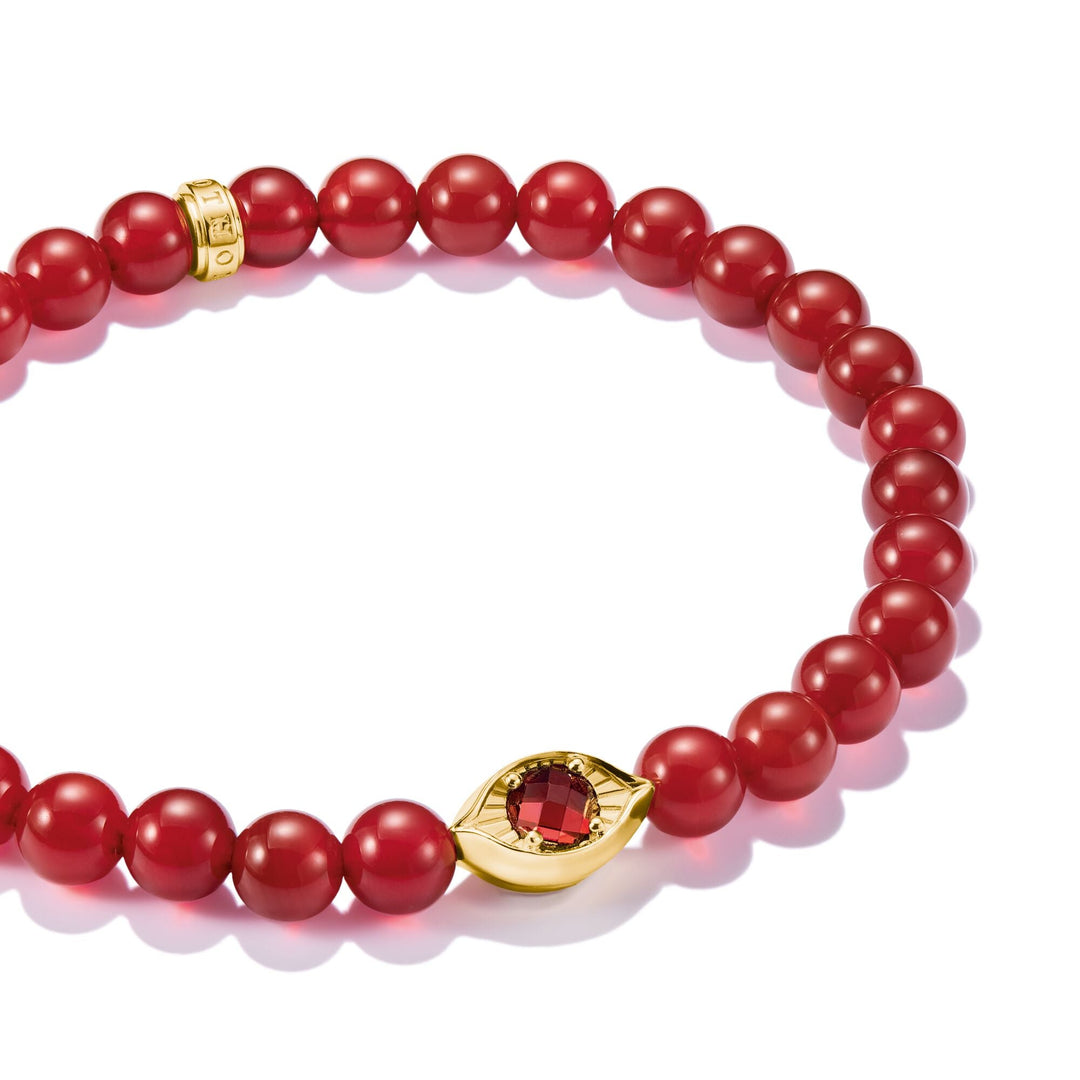 THOMAS SABO Red Agate Eye Bead Bracelet TA2210REY
