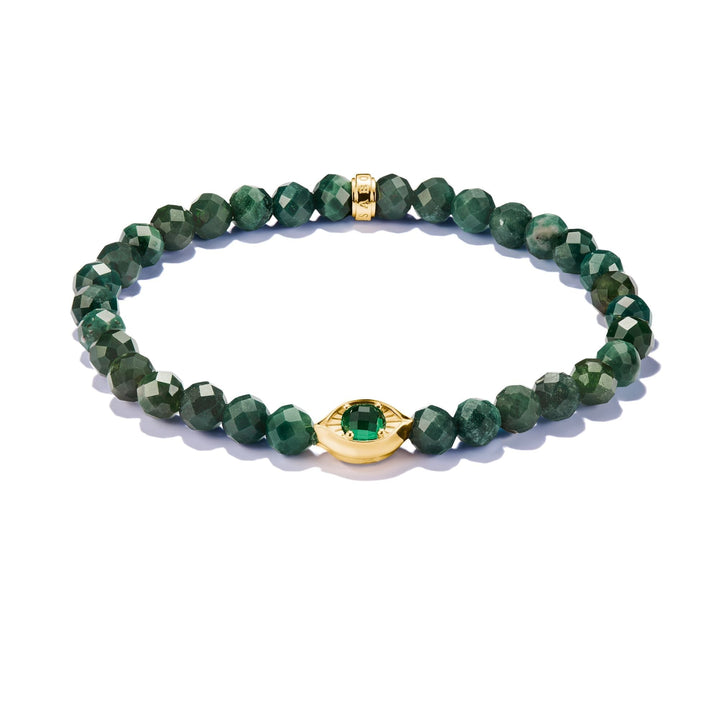 THOMAS SABO Moss Agate Eye Bead Bracelet TA2210GRY