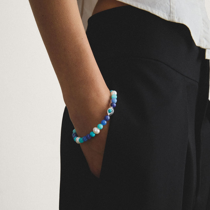 THOMAS SABO Bracelet with Pearls and Stones TA2210BLU