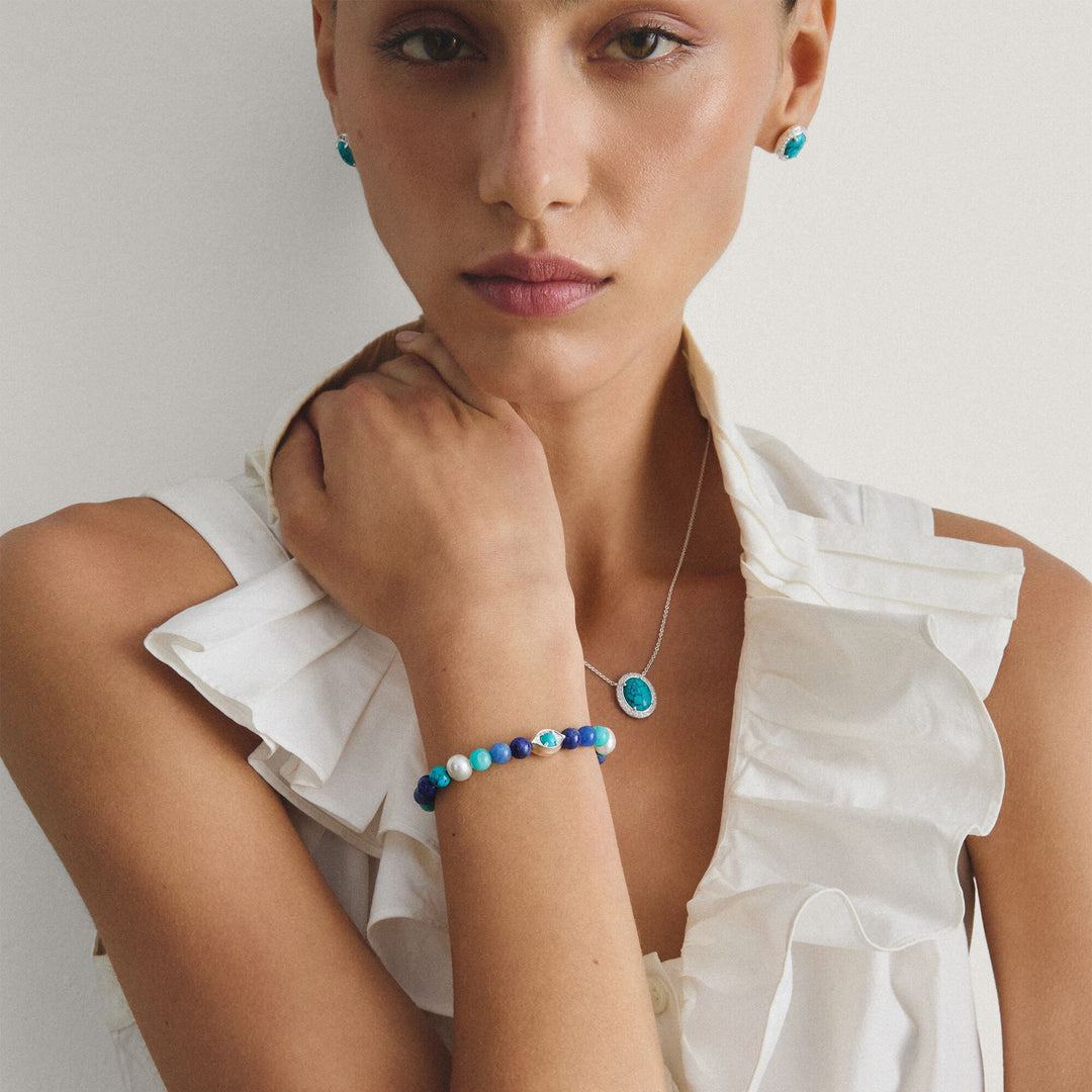 THOMAS SABO Bracelet with Pearls and Stones TA2210BLU