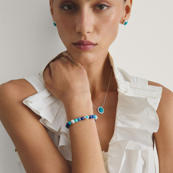 THOMAS SABO Bracelet with Pearls and Stones TA2210BLU