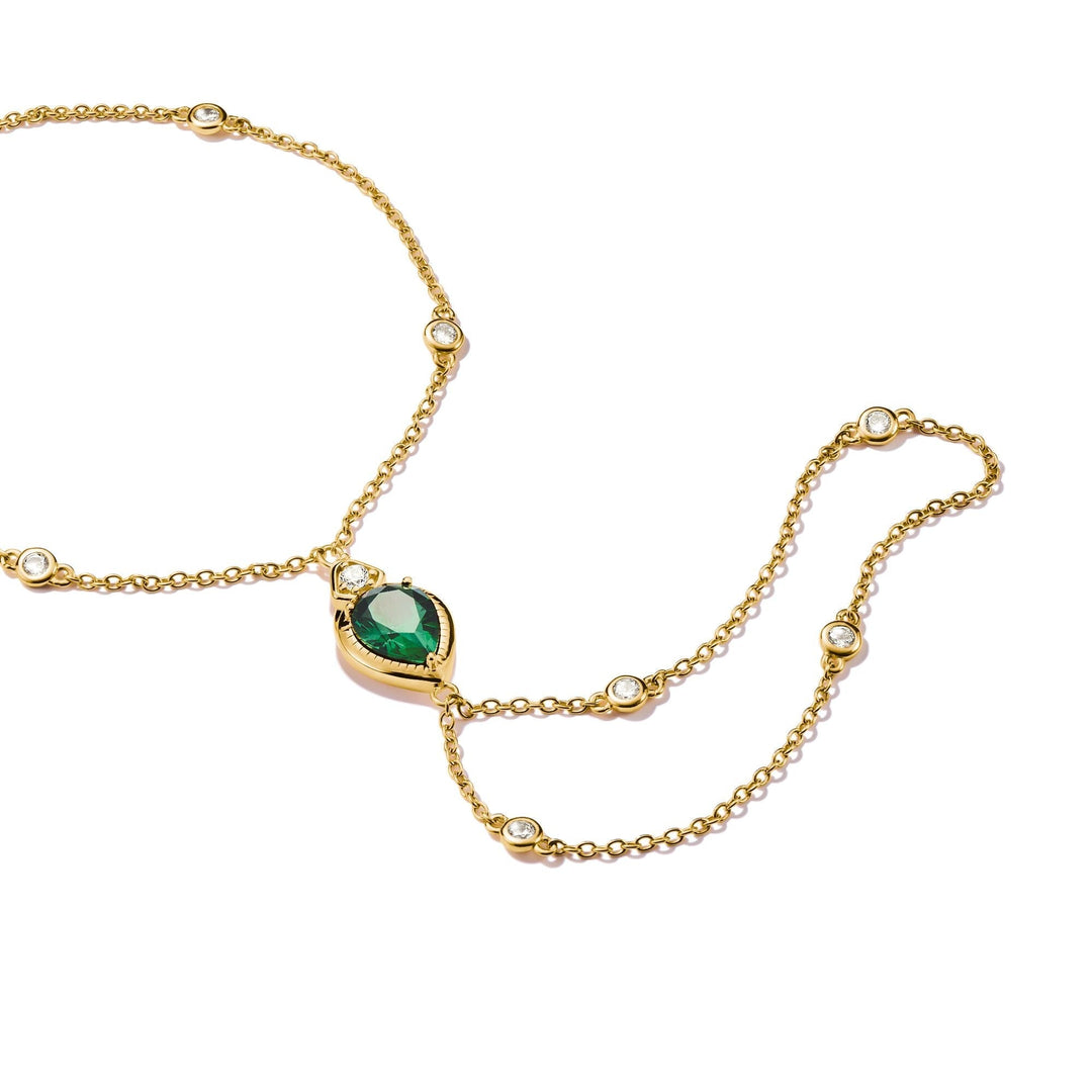 THOMAS SABO Bohemian Bracelet with Green Stone TA2211GRY