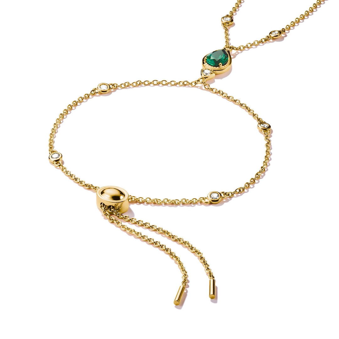 THOMAS SABO Bohemian Bracelet with Green Stone TA2211GRY