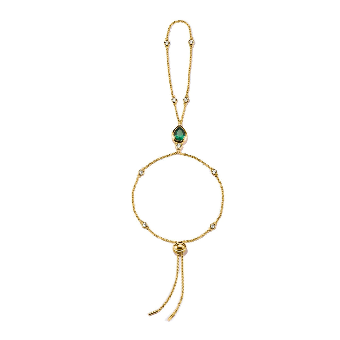 THOMAS SABO Bohemian Bracelet with Green Stone TA2211GRY