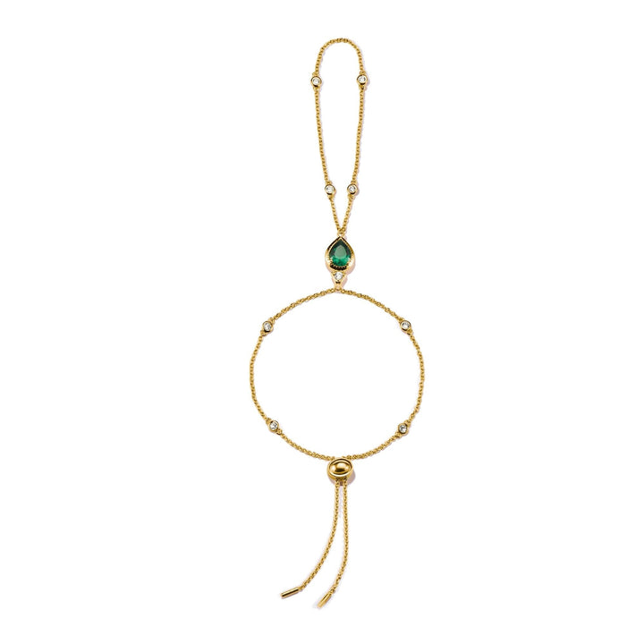 THOMAS SABO Bohemian Bracelet with Green Stone TA2211GRY