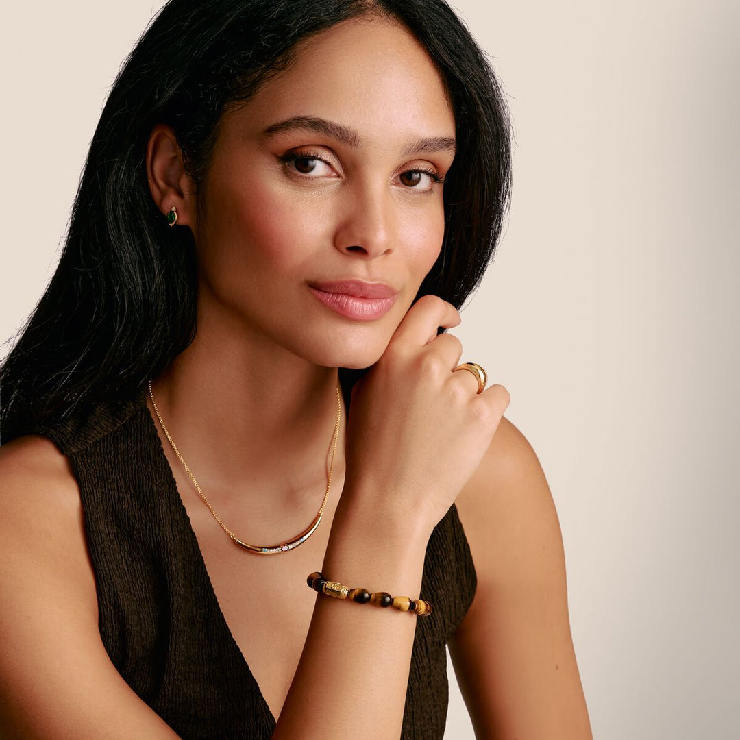 THOMAS SABO Bead Bracelet with Tiger’s Eye TA2214TIY