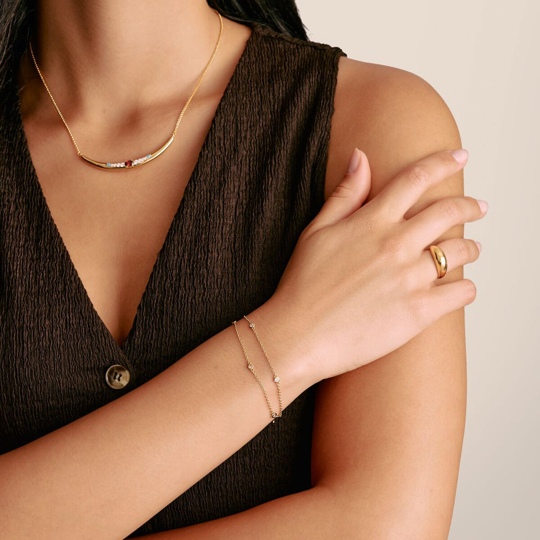 THOMAS SABO Bracelet with Zirconia Double-Row TA2216Y