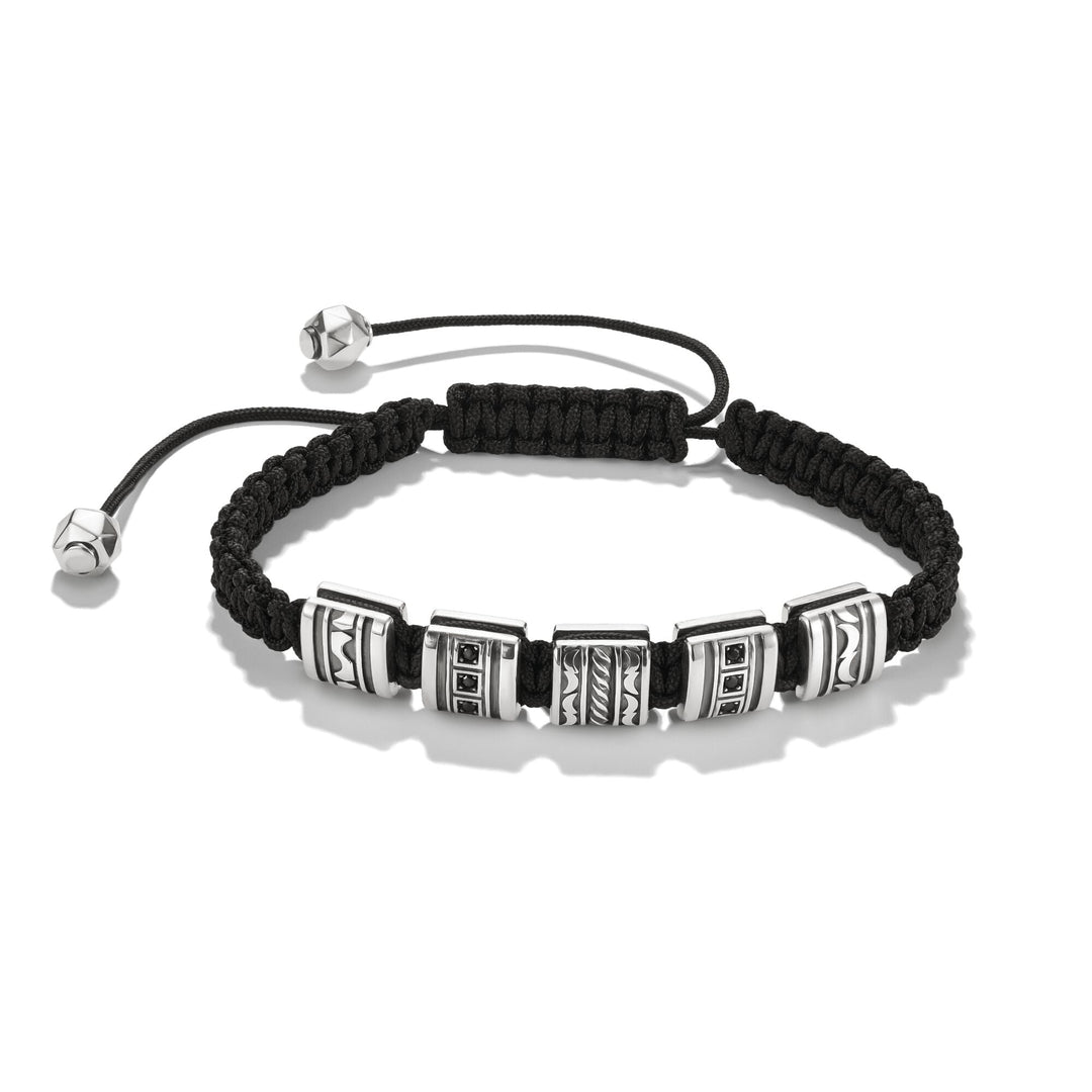 THOMAS SABO Macrame Bracelet with Black Zirconia Stones TA2225