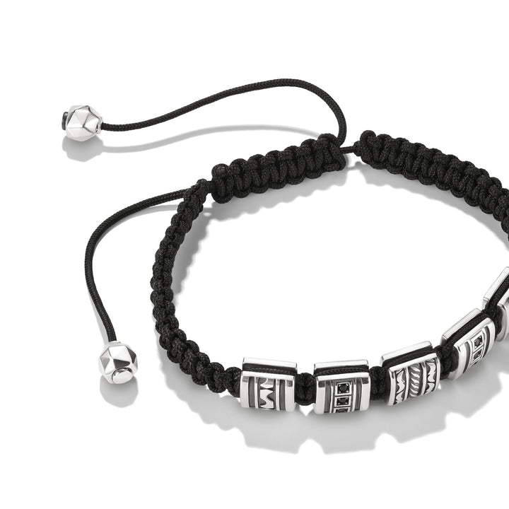 THOMAS SABO Macrame Bracelet with Black Zirconia Stones TA2225