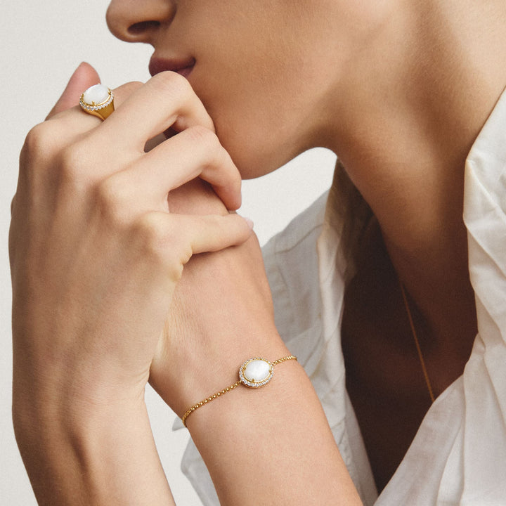 THOMAS SABO Bracelet with mother-of-pearl and zirconia TA2234MY