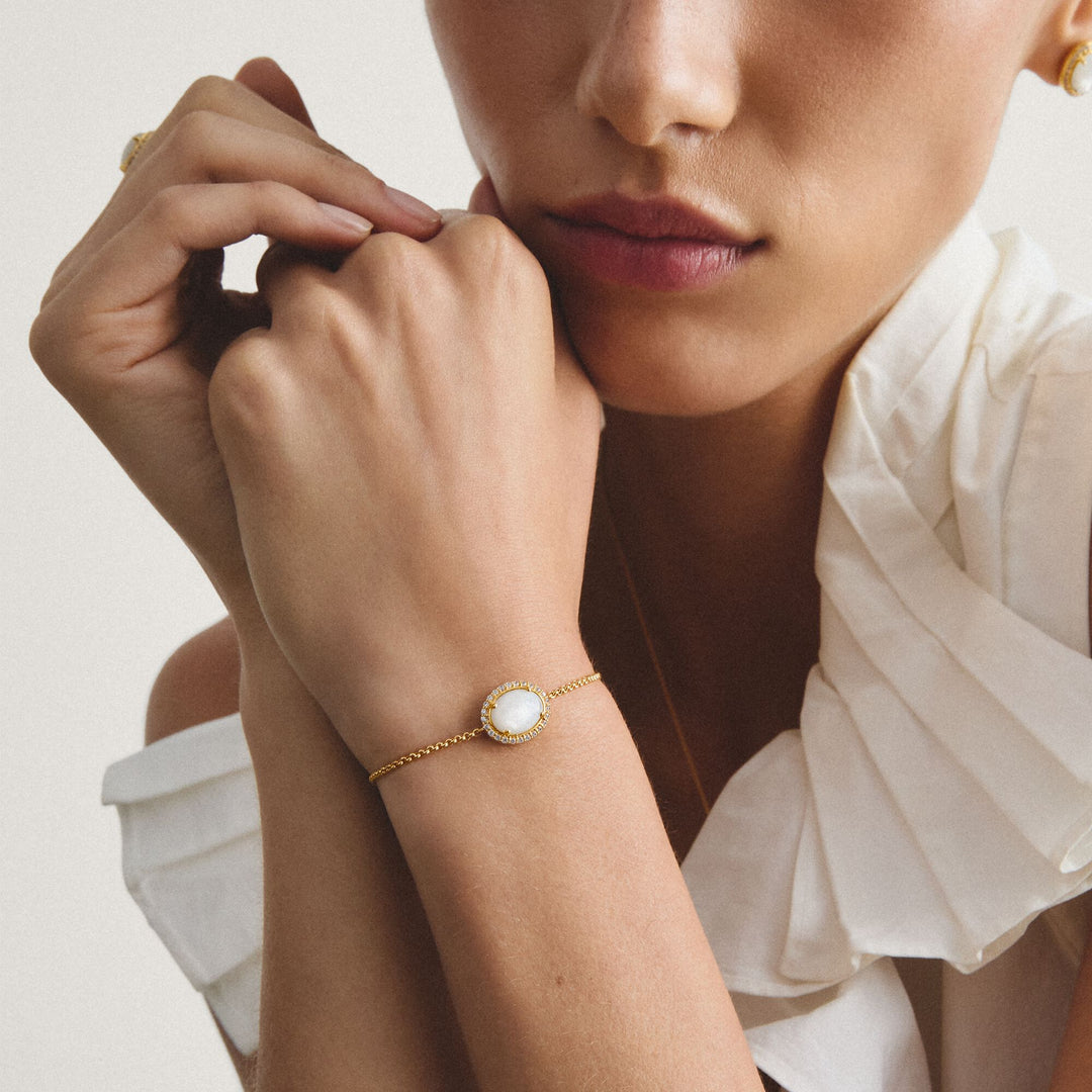 THOMAS SABO Bracelet with mother-of-pearl and zirconia TA2234MY