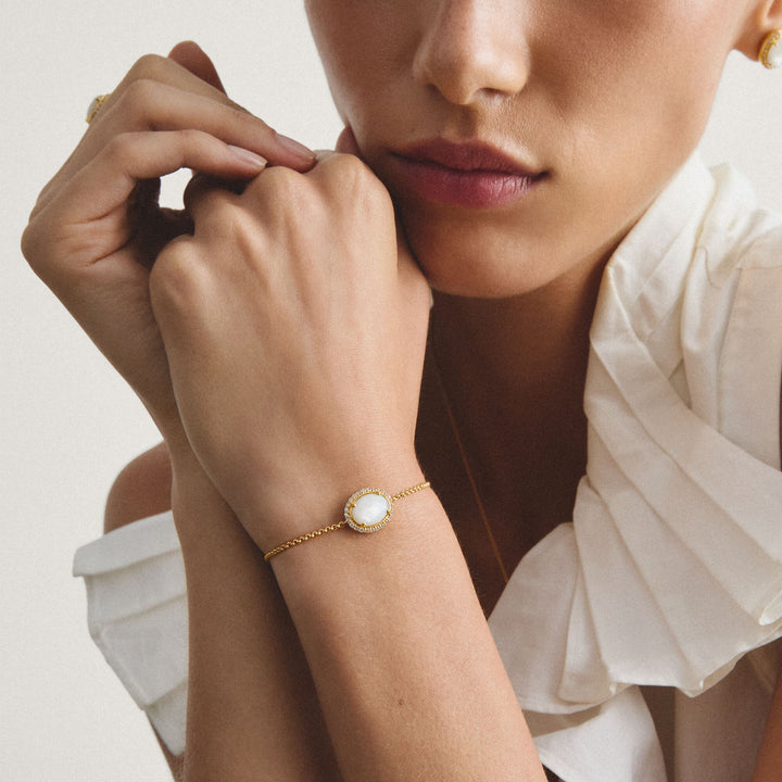 THOMAS SABO Bracelet with mother-of-pearl and zirconia TA2234MY