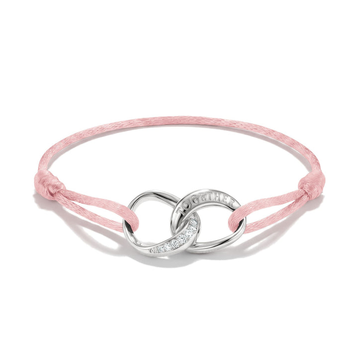 THOMAS SABO Textile bracelet Together pink with zirconia TA2236PI